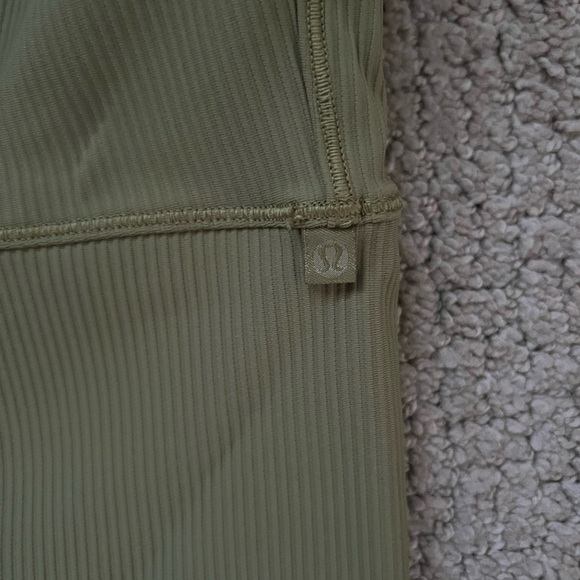 Lululemon Power Pivot Ribbed Tank Top - Bronze Green - Picture 5 of 5